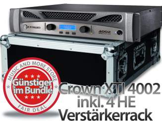 Crown XTI 4002 inkl. 4 HE Verstärkerrack 