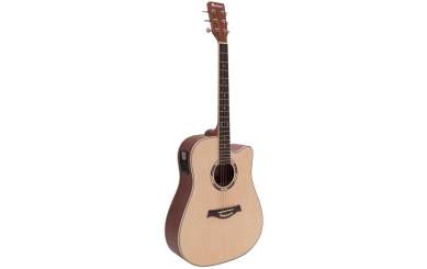 Dimavery JK-500 Western-Gitarre, Cutaway, natur 