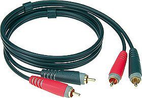 Klotz 2x Cinch Stecker - 2x Cinch Stecker, gewinkelt, AT-CCA, 3m 
