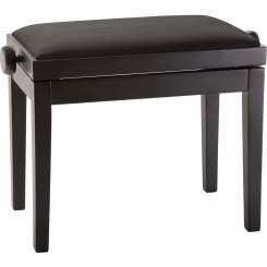 K&M 13960 Klavierbank, Bank schwarz matt, Sitz Samt schwarz 