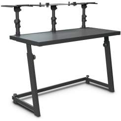 Gravity FDJT 01 DJ-Tisch mit flexibler Lautsprecher und Laptop Ablage 
