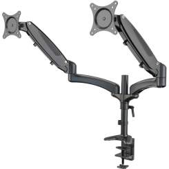 K&M 23875 Bildschirm-Doppelhalter, schwarz 