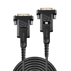 Lindy 30m Fibre Optic Hybrid Micro-HDMI 4K60 Kabel mit abnehmbaren HDMI- & DVI-Steckern 