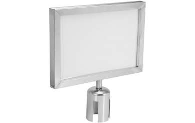 Eurolite Hinweisschild für Eurolite Barrier 317x215 silber 