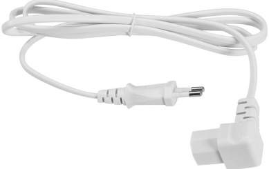 Omnitronic Kaltgeräte Netzkabel 2x0,75 1,5m C17 abgewinkelt ws 