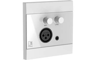 Audac WP210 Universelles Wandbedienfeld mit Mikrofon & Line Eingang weiß 