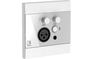 Audac WP225 Universelles Wandbedienfeld mit Mikrofon-, Line-Eingang & Bluetooth-Empfänger weiß 