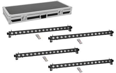 Eurolite Set 4x LED PIX-16 QCL Leiste + Case 