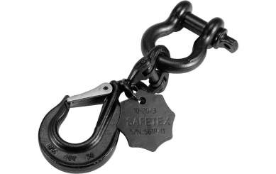 Safetex Universal Lasthaken 22cm schwarz eloxiert WLL2000kg 