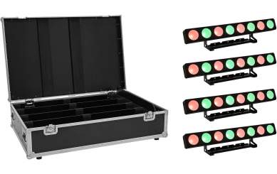 Eurolite Set 4x LED PMB-8 COB QCL 30W Leiste + Case 