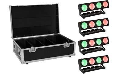 Eurolite Set 4x LED PMB-4 COB QCL 30W Leiste + Case 