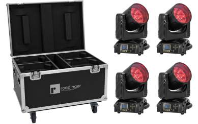 Futurelight Set 4x EYE-740 MK2 + Case mit Rollen 