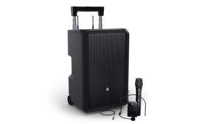 LD Systems ANNY® 10 HBH 2 B8 - 10" Mobiler Bluetooth® PA-Lautsprecher mit Akku, Mixer, 1x Funkmikrofon und 1x Headset-Mikrofon (inkl. Taschensender) 