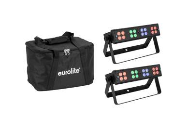 Eurolite Set 2x LED Silent Bar 16x4W RGB/WW + Soft-Bag 