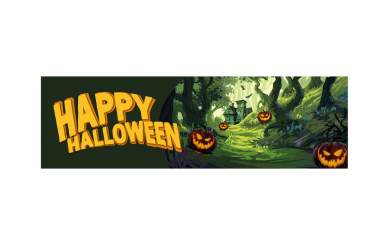 Europalms Halloween Banner, Geisterwald, 300x90cm 