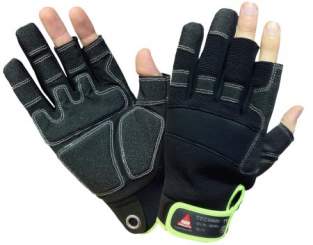 TECHNIK-3 Finger, Sicherheitshandschuhe aus Synthetikleder, Größe 10 