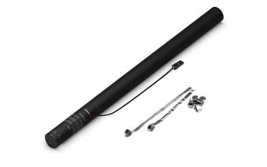 Magic FX Elektrische Luftschlangen Kanone Pro 80cm Silber Metallic 