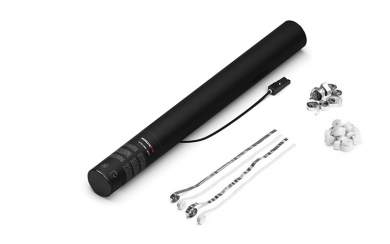 Magic FX Elektrische Luftschlangen Kanone 50cm Weiß/Silber 