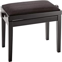 K&M 13900 Klavierbank, Bank schwarz matt, Sitz Samt schwarz 