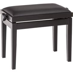 K&M 13910 Klavierbank, Bank schwarz matt, Sitz Kunstleder schwarz 