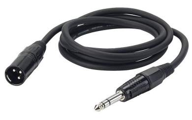 DAP FL04150 XLR männlich zu Klinke Stereo, schwarz 1,5m 