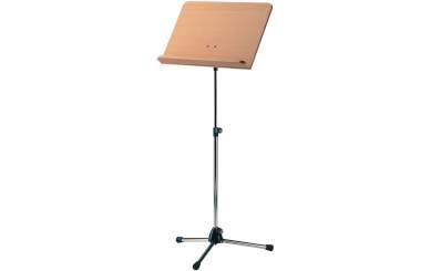 K&M 118/1 Orchesternotenpult, Stativ verchromt, Holzplatte Buche 