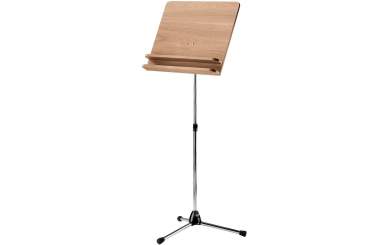 K&M 118/3 Orchesternotenpult, Stativ verchromt, Holzplatte Nussbaum 