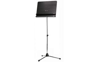 K&M 118/3 Orchesternotenpult, Stativ verchromt, Holzplatte schwarz 