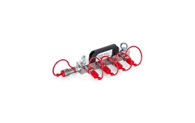 Magic FX CO2 high pressure Distribution Block (4x 3/8 hose in, 1x 3/8 out) 
