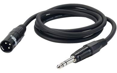 DAP FL043 XLR männlich zu Klinke Stereo, schwarz 3m 