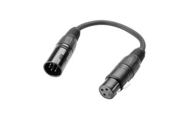 Adam Hall DMX Adapter XLR male 5 Pol auf XLR female 3 Pol 0,2 m 