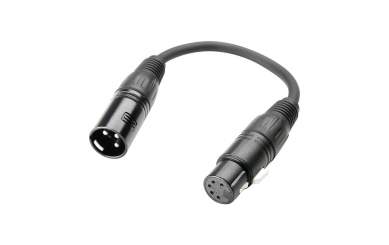Adam Hall DMX Adapter XLR female 5 Pol auf XLR male 3 Pol 0,2 m 