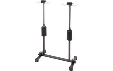 K&M 17605 4-fach Gitarrenständer Roadie, schwarz mit transluzenten Elementen 