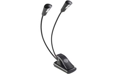 K&M 12244 Notenpultleuchte Double2 LED FlexLight, schwarz 