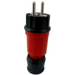 BALS 2487 Schutzkontakt Stecker Uni 16A 230V IP44 rot  
