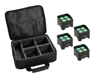 Eurolite Set 4x AKKU Mini UP-4 QCL Spot MK2 + Soft-bag 