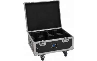 Roadinger Flightcase 4x AKKU MBT-3 mit Rollen und Ladefunktion 