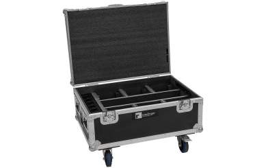 Roadinger Flightcase 6x AKKU IP TL-3 QCL Trusslight CRMX mit Ladefunktion und Rollen 