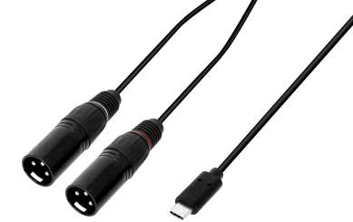 Adam Hall 3 STAR Y-Kabel 2 x XLR Male x USB-C 1,5 m 