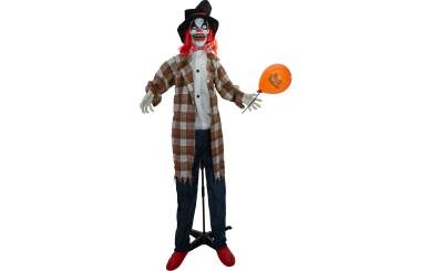 Europalms Halloween Figur Clown Hatty, animiert, 185cm 