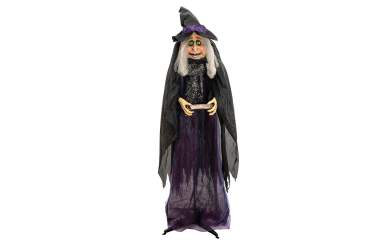 Europalms Halloween Figur Hexe Marie, animiert, 180cm 