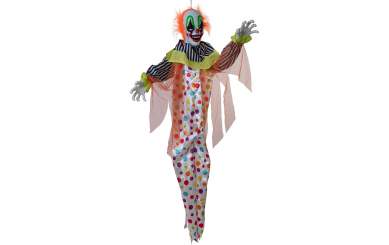 Europalms Halloween Figur Clown Curby, animiert, 155cm 
