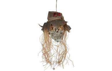 Europalms Halloween Vogelscheuchen-Schädel, 70cm 