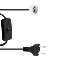 Eurolite GU-10 Fassung Netzkabel Stecker Schalter 