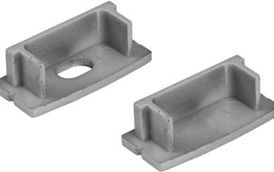 Eurolite Endkappen für U-Profil 20mm silber 