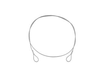 Eurolite Stahlseil (SC) 900x3mm silber ohne Verbinder 