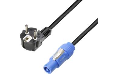 Adam Hall 8101 PCON 0300 X - Netzkabel CEE 7/7 - Power Twist, 1,5 mm², 3 m 