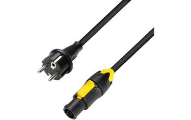 Adam Hall 8101 TCON 0500 - Netzkabel CEE 7/7 - Powercon True1 1,5 mm² 5 m 