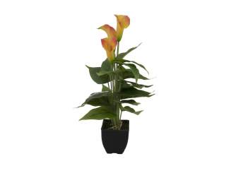 Europalms Calla mini, gelb orange, 43cm, Kunststoff 