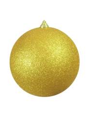 Europalms Dekokugel 20cm, gold, glitzer 